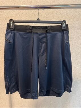 Hylete Navy and Black Athletic Drawstring Shorts